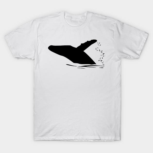 Humpback Whale Jump Silhouette T-Shirt by AustralianMate